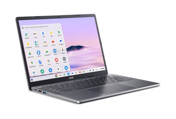 Ноутбук Acer Chromebook Plus CB514-4H 14' FHD IPS, Intel i3-N305, 8GB, F512GB, UMA, ChromeOS, сірий (NX.KUZEU.001) | Зображення 8