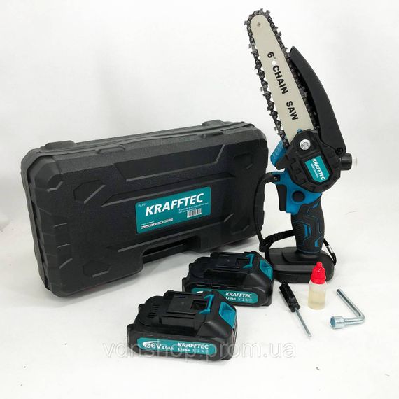 Професійна пила для гілок Krafftec, Ланцюгова пила для різання дерева Акумуляторна ланцюгова EC-46 | Зображення 5