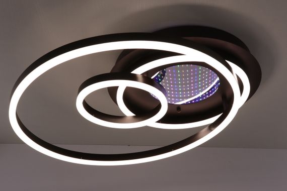 Люстра світлодіодна стельова LED світильник для квартири на стелю лед з пультом 25629 Коричневий 10х50х56 см. | Зображення 1