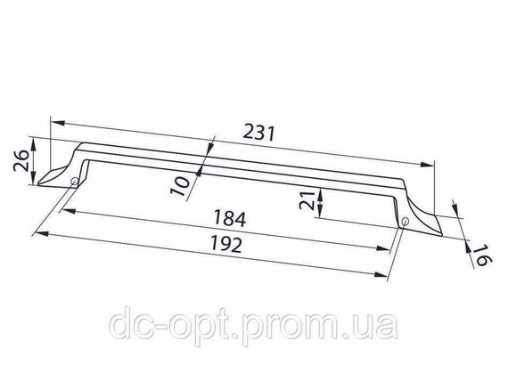 Ручка DL 41/192 G22 Срібло Чорне ДС СтандартЛайн | Зображення 1