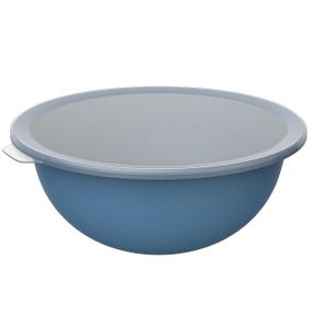 Миска кухонная с крышкой Rotho Caruba 4,8 л (10262), пластиковая, голубая, для хранения продуктов