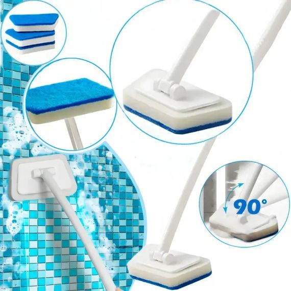 Трапецієподібна щітка для очищення підлоги з довгою ручкою Glass eraser | Зображення 1