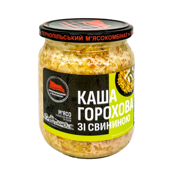 Каша горохова зі свининою Тернопільський м'ясокомбінат 500 г