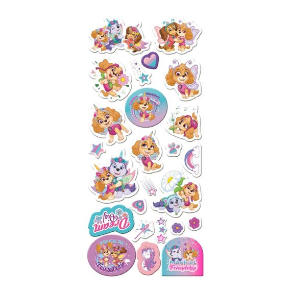 Дитячий набір 3D-наліпок "Paw Patrol. Щенята-Єдиноріжки" 200673, 1 аркуш | Зображення 1