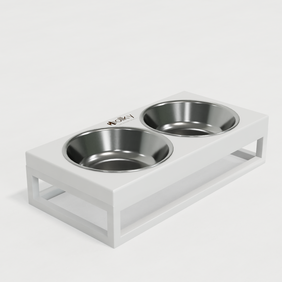 Миски на подставке для маленьких собак и котов Hollky Base XS (2 × 0,25 л) BXS-28145-WHWH | Зображення 4