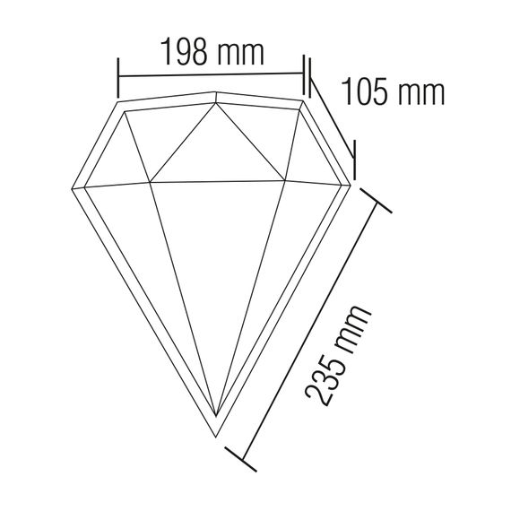 Світильник фасадний LED  "CARAT" 12W настінний | Зображення 2