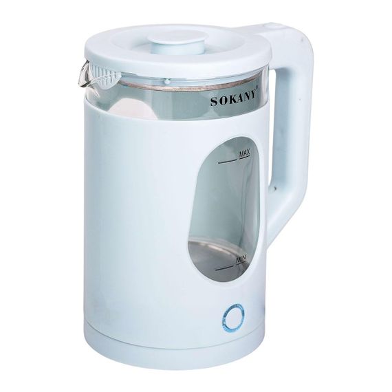 Электрочайник бытовой 2.3 л Sokany дисковый с автоотключением SK-SH-1071BL | Зображення 2