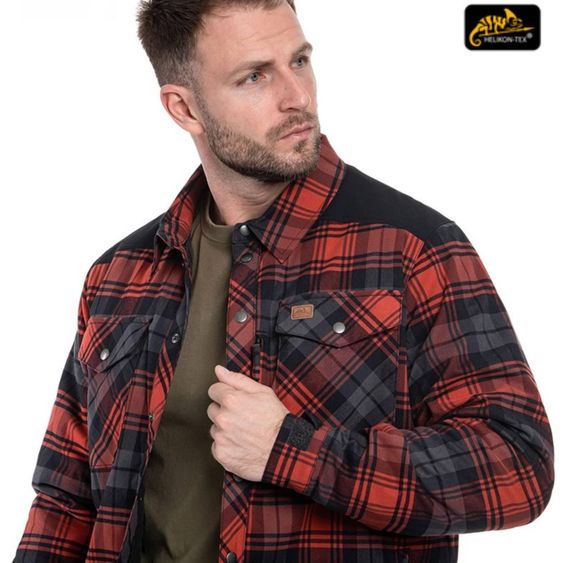 Сорочка Helikon Winter Warden Long Sleeve - Slate Crimson Plaid | Зображення 5