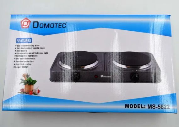 Електропліта Domotec MS-5822 плита настільна Сіра | Зображення 1