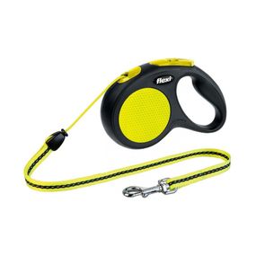 Рулетка Flexi Neon M, трос 5 м, черный