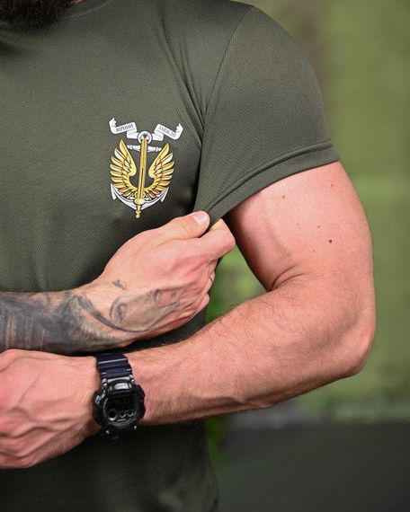 Тактична потоотводяща футболка вірній oliva ПП7718 | Зображення 4