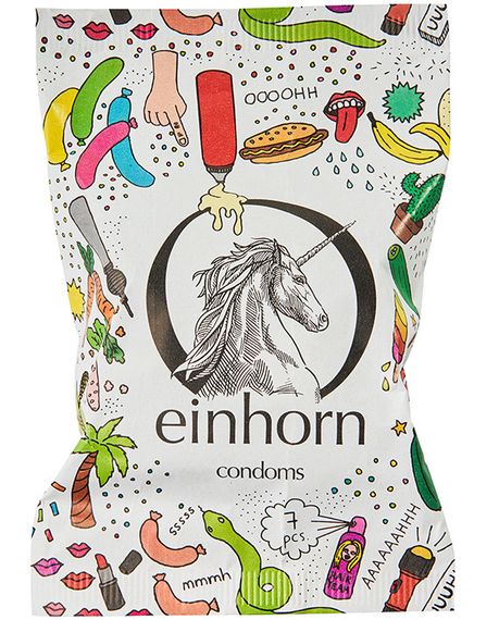 Упаковка 7шт веганських презервативів Einhorn Penis Items