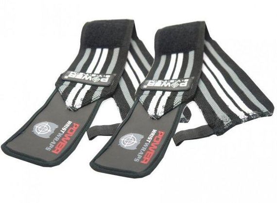 Кистьові бинти Power System PS-3500 Wrist Wraps Grey/Black | Зображення 1