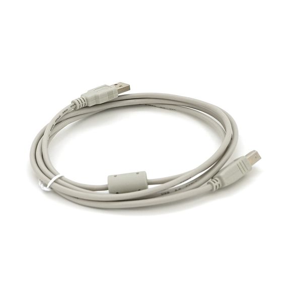 Кабель USB 2.0 AM/BM 1 ferite, пакет, довжина 1, 8 м., білий | Зображення 1