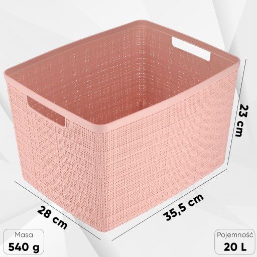 Кошик для зберігання Curver (Курвер) Jute 20 л (01907) Рожевий | Зображення 2