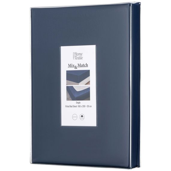 Простирадло на резинці Ardesto Mix&Match, 160х200+30см, 100% бавовна, сатин, синій (ART1620FSN)