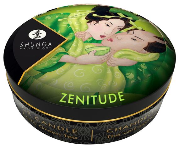 Масажна свічка - Shunga Mini Candle Green Tea, 30 мл | Зображення 1