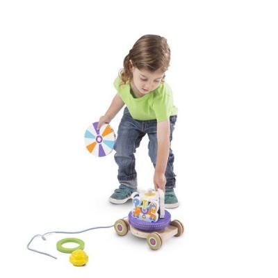 Розвиваюча іграшка Melissa&amp;Doug Перша дерев&apos;яна іграшка Карусель (MD13616) | Зображення 6