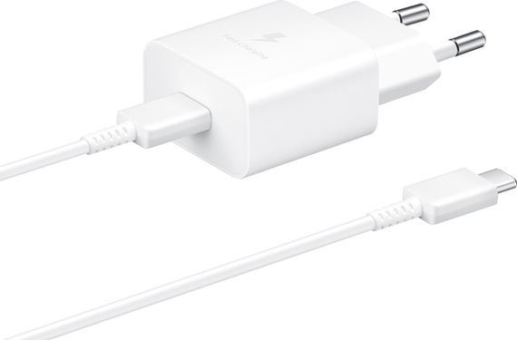 Мережевий зарядний пристрій Samsung 15W Power Adapter Type-C+Cable - White (EP-T1510XWEGEU)