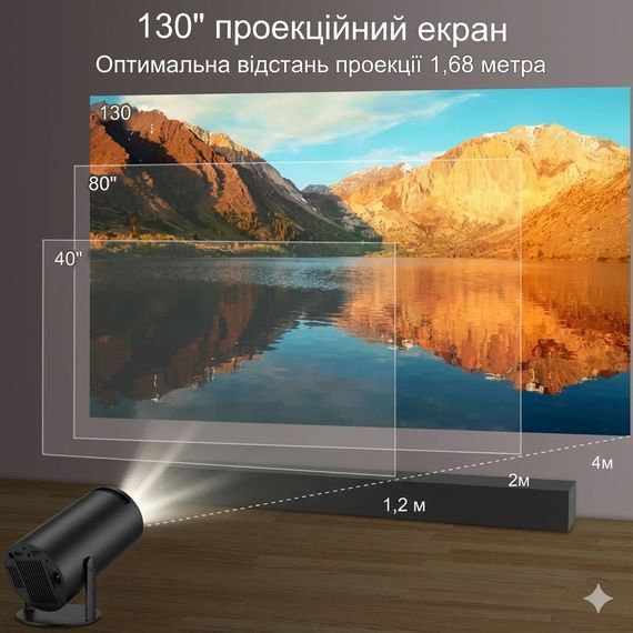 Портативный 4K UHD мини-проектор Magcubic HY300 Черный Android 12 С поддержкой Wi-Fi Bluetooth | Зображення 8