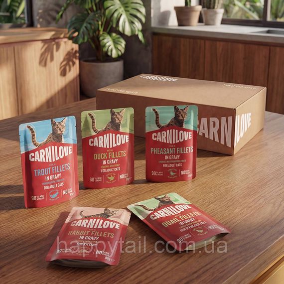Влажный корм Carnilove Cat Gravy Turkey с индейкой и валерианой в соусе для взрослых кошек пауч 85 г | Зображення 4