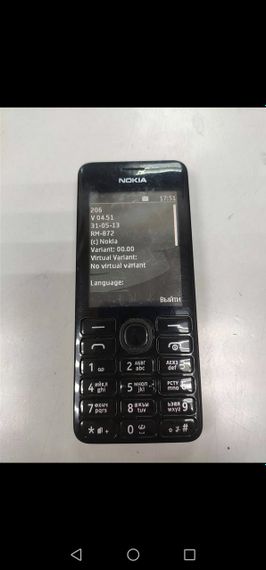 Мобільний телефон Nokia 206 rm-872 black бу. без заглушки та камери | Зображення 1