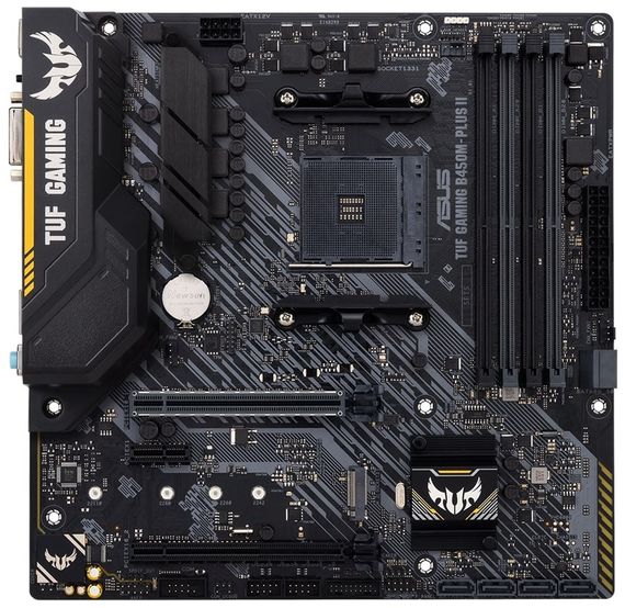 Материнcька плата ASUS TUF GAMING B450M-PLUS II sAM4 B450 4xDDR4 HDMI DVI mATX 90MB1620-M0EAY0