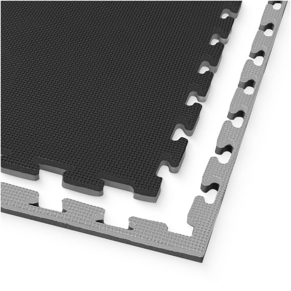 Мат-пазл (ласточкин хвіст) 4FIZJO Mat Puzzle EVA 100 x 100 x 2 cм Black/Grey (P-5907739316226) | Зображення 1