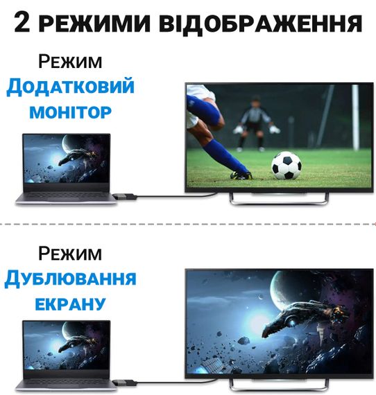 Адаптер, конвертер с Type-C на VGA для передачи видео Addap UC2VGA-01, переходник для ноутбука, проектора, телевизора, FullHD 1080P | Зображення 7