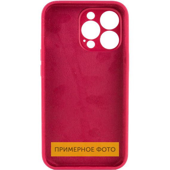 Чохол Silicone Case Full Camera Protective (AA) NO LOGO для Apple iPhone 16 Plus (6.7") Червоний / Rose Red | Зображення 1