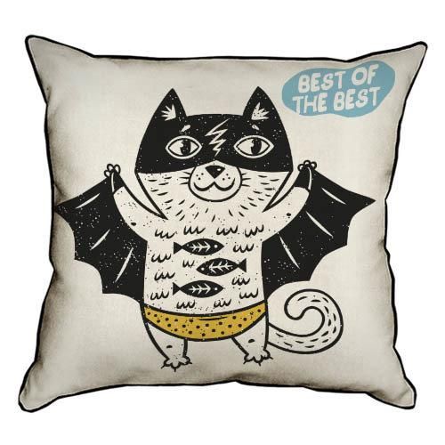 Подушка з мішковини Best of the best 45x45 см (45PHB_18L019_WH)