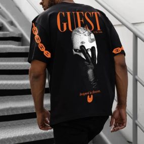 Футболка чоловіча з принтом повсякденна XL Чорний