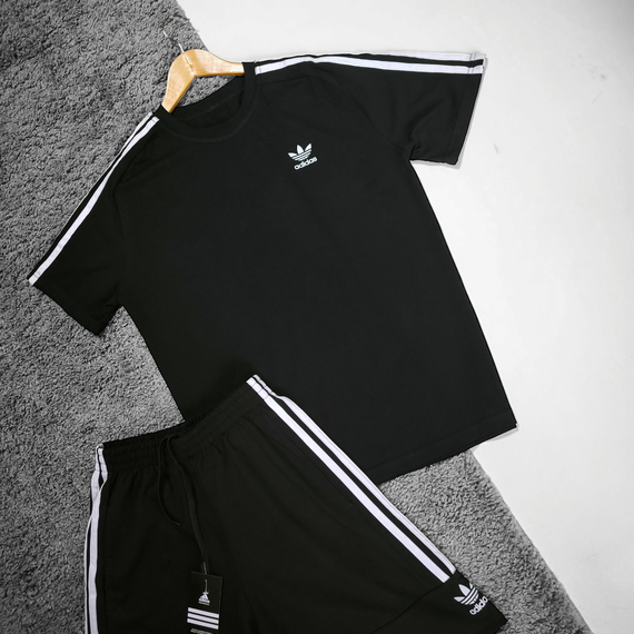 Літній чоловічий комплект Adidas футболка + шорти | Зображення 1