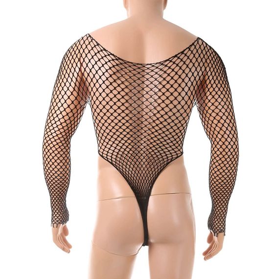 Еротичне чоловіче боді в сітку Babydoll 42 Чорний 5368-4 | Зображення 5