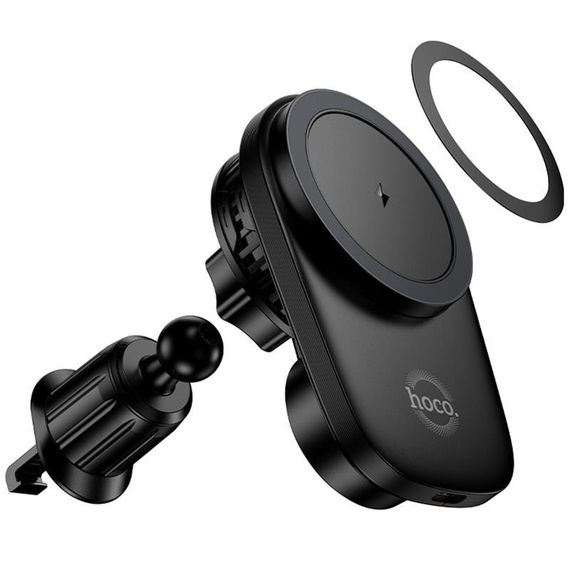 Автотримач з БЗП Hoco HW36 Electric 15W with cooler (air outlet) Black | Зображення 3