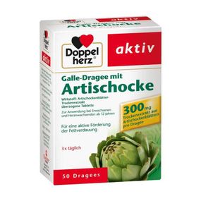 Doppelherz Artischocke — Артишок для пищеварения и печени, 50 драже (300 мг экстракта), Германия