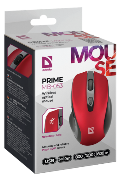 Миша Defender Prime MB-053 Wireless RED (52052) | Зображення 4