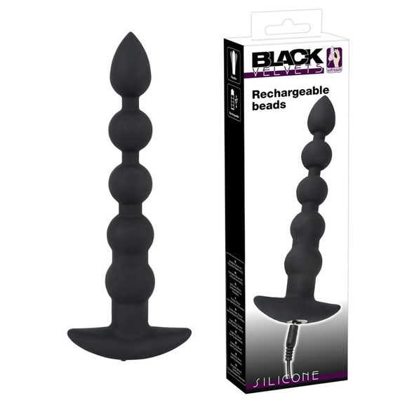 Анальний стимулятор - Black Velvets Rechargeable Beads Sex Aura