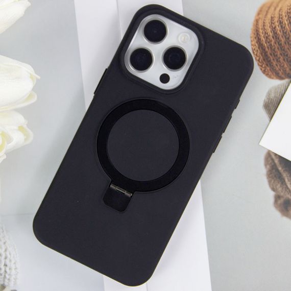 Чохол Silicone Case Full Protective NO LOGO with Ring для Apple iPhone 13 Pro Max (6.7") Black | Зображення 3