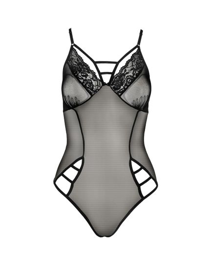 Боді сітка зі вставками мережива MELANIA BODY black S/M - Passion Sex Aura | Зображення 2