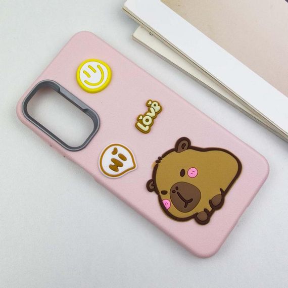 Чохол TPU Leather Toys для Samsung Galaxy S24 FE Capybara / Pink | Зображення 1