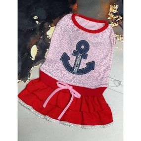 Платье для собак Lovable Dog "Naval maiden" красный