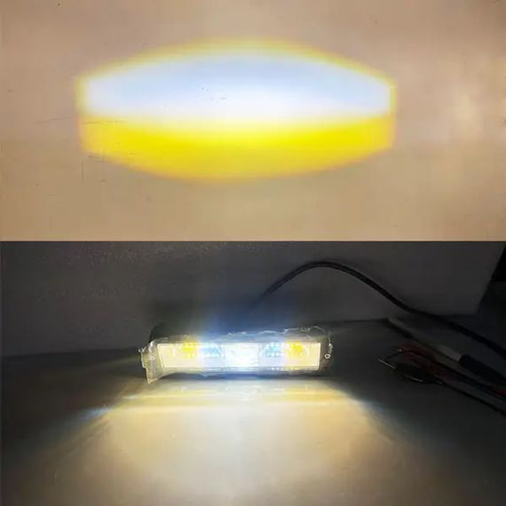 Світлодіодна фара StarLight HP-GZD-301-01 ближнє+дальнє (біле+жовте) + DRL 12/24V | Зображення 1