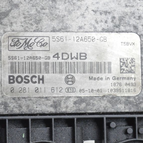 Блок управління двигуном 1.6 TDCI Ford Fiesta Fusion ЕБУ комп'ютер Форд Фієста Ф'южн 5S6112A650GB 0281011612 | Зображення 2