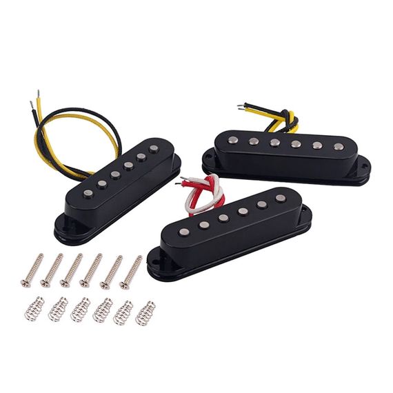 Set чорних синглів датчики Кенаміка для електрогітари Fender Stratocaster squer Cort Ibanes Shur LTD ESP | Зображення 3