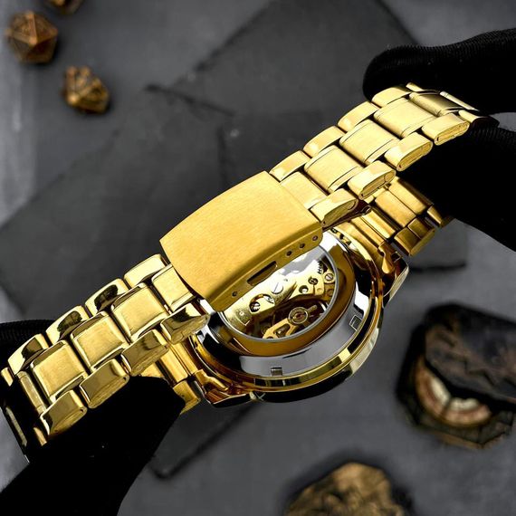 Класичний чоловічий годинник Awarder 022 Gold-Black Automatics Metall Не Забуду Дім | Зображення 3