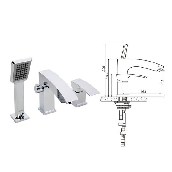 Змішувач для ванни Gappo Jacob G1107 | Зображення 1