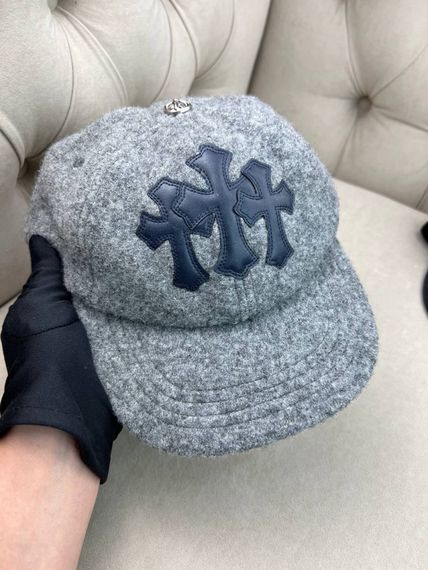 Кепка Chrome Hearts сіра кашемірова gu607 | Зображення 4
