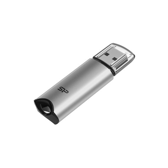 USB флеш накопичувач Silicon Power 64 GB Silicon M02 Aluminum Silver USB 3.2 (SP064GBUF3M02V1S) | Зображення 1