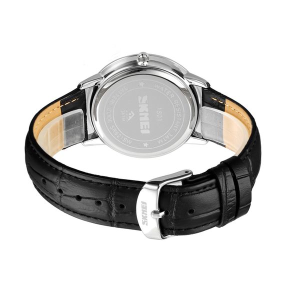 Чоловічий годинник Skmei 1801LGDBK Gold-Black Leather | Зображення 3